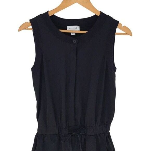 Evereve Black Romper with Pockets and Tie Waist Size Small - Picture 2 of 9